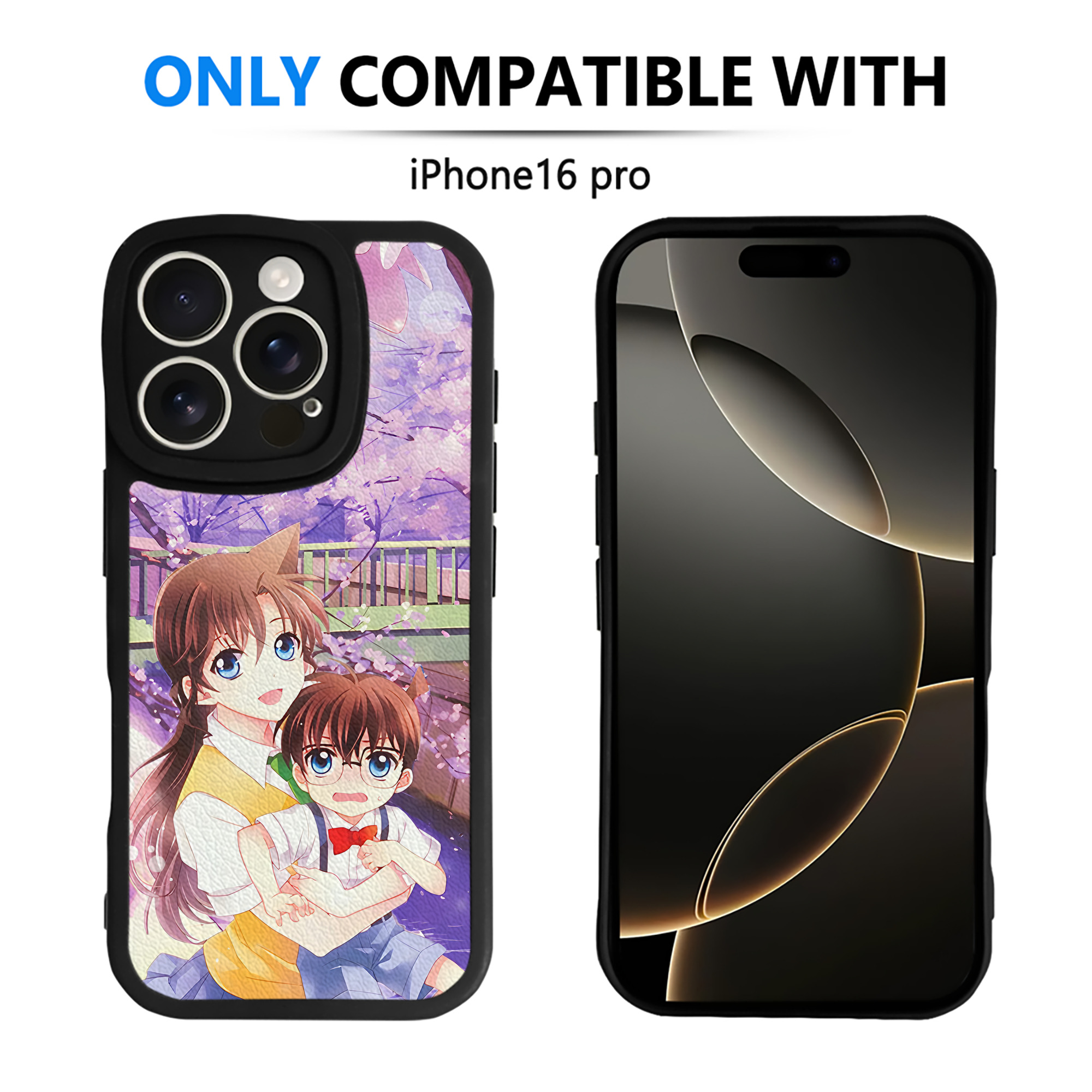 （画像用） 名探偵コナン Detective Conan 【iPhone 16シリーズ対応】シリコンスマホケース（レザー調） 材質：シリコン